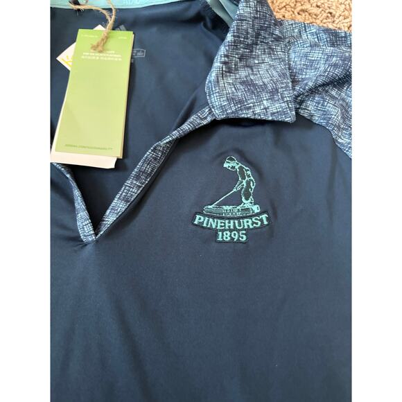 NEW Adidas Primegreen UPF 50 Polo Pinehurst Logo - Picture 4 of 6